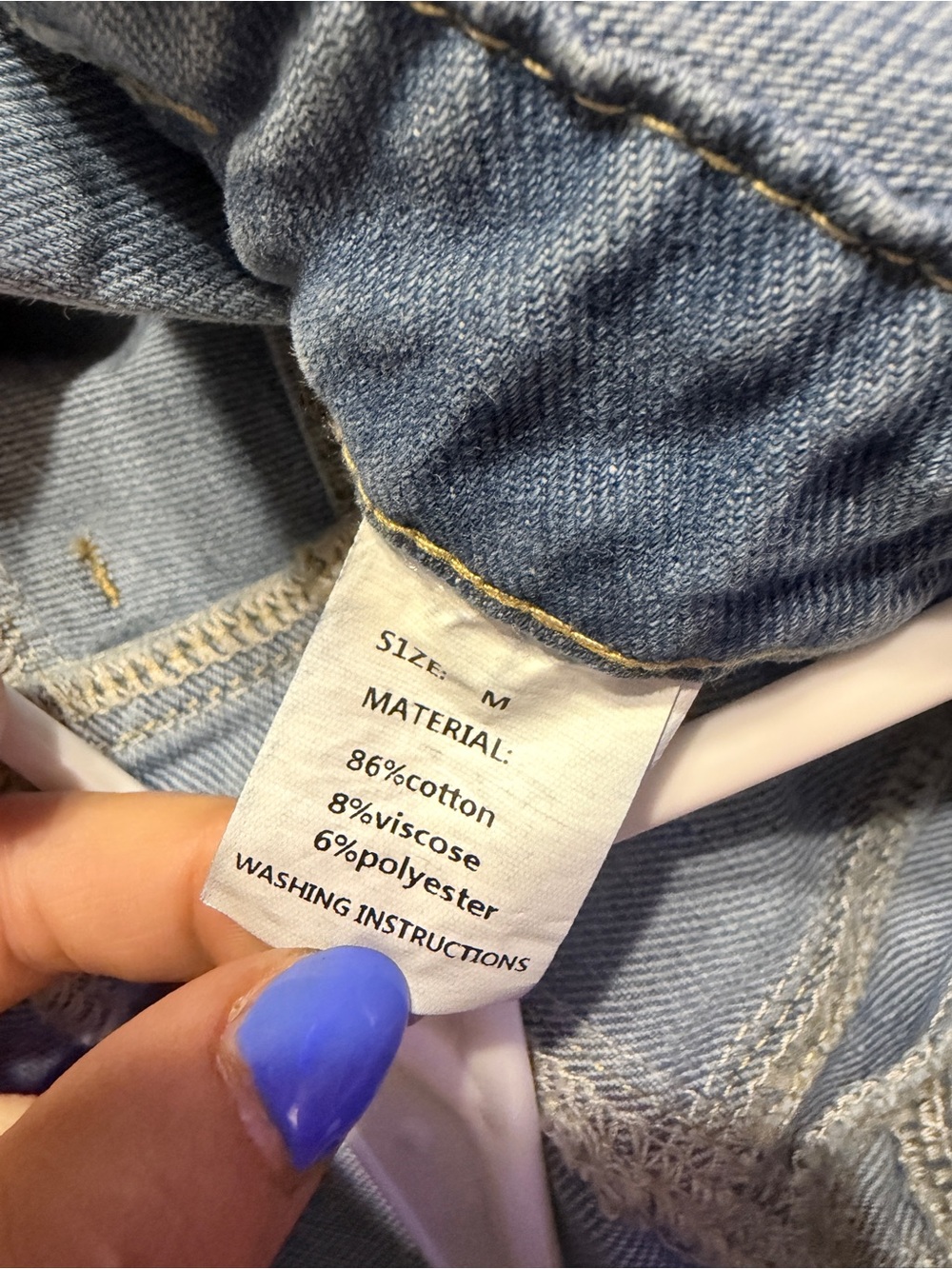 Women’s Light Wash Denim Barrel Overalls - Picture 7 of 7